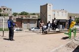 کاشت چمن ودرختچه پارک فدک